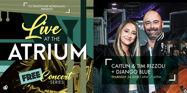 Live at the Atrium: Caitlin & Tim Rizzoli supported by Django Blue
