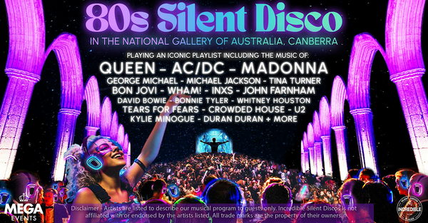 80s Silent Disco in The National Gallery of Australia, Canberra