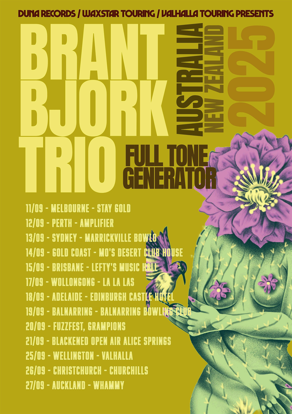 Brant Bjork Trio Aus Tour 2025