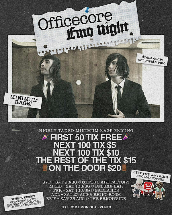 OFFICECORE EMO NIGHT ADELAIDE