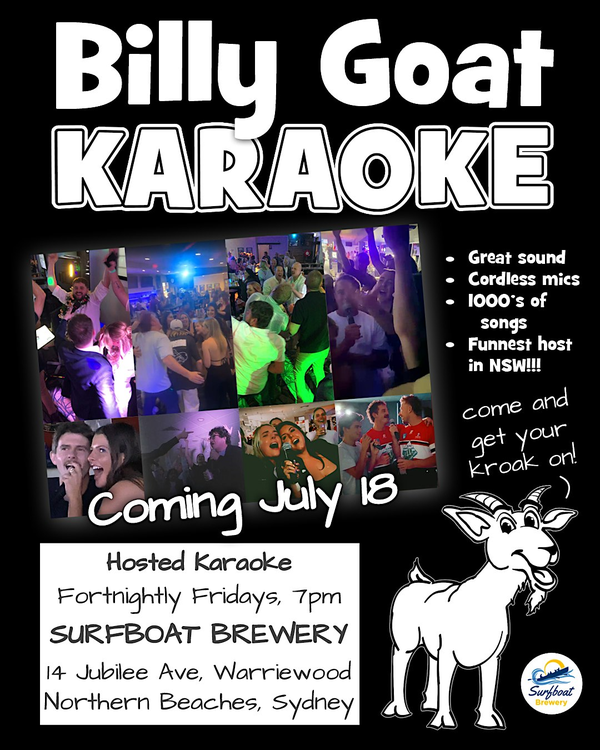 Free Hosted KARAOKE @ Surfboat Brewery Fortnight Fridays starting July 18