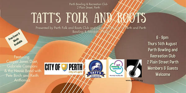 Tatts Folk and Roots with Cooper Jones Duo and Gabriele Campani