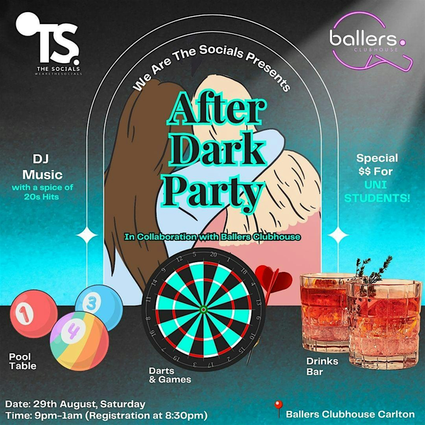 Melbourne Bound! 29th August - After Dark Party (20s Hits & More) TILL 1AM