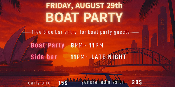 FLOW  International Boat Party + Free After Party