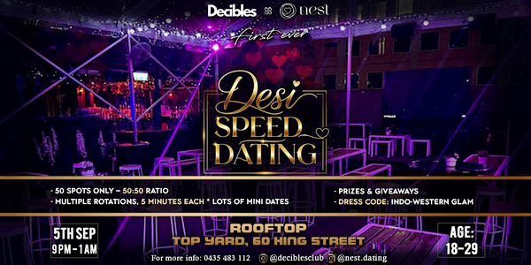 Desi Speed Dating Night - Decibles x Nest Experience  (Rooftop)