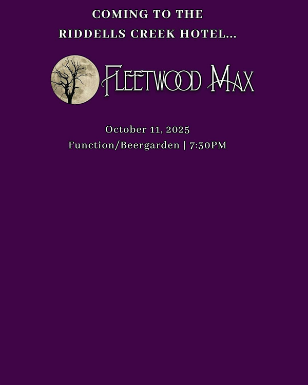 Fleetwood Max comes to the Riddells Creek Hotel