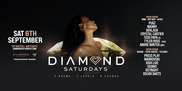 DIAMOND SATURDAYS | LOVE MACHINE | RNB, HIPHOP, AFRO, HOUSE & TECH HOUSE