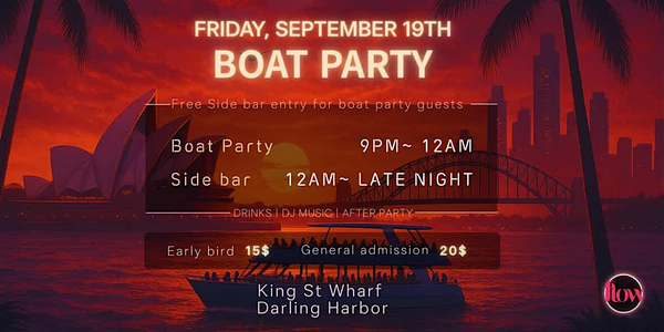 FLOW  International Boat Party + Free After Party