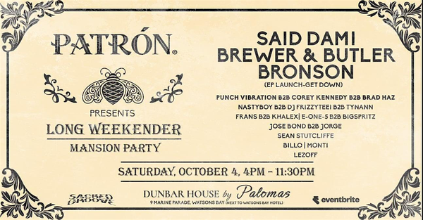 SACRED GROOVE - MANSION PARTY// OCT 4// LONG WEEKENDER