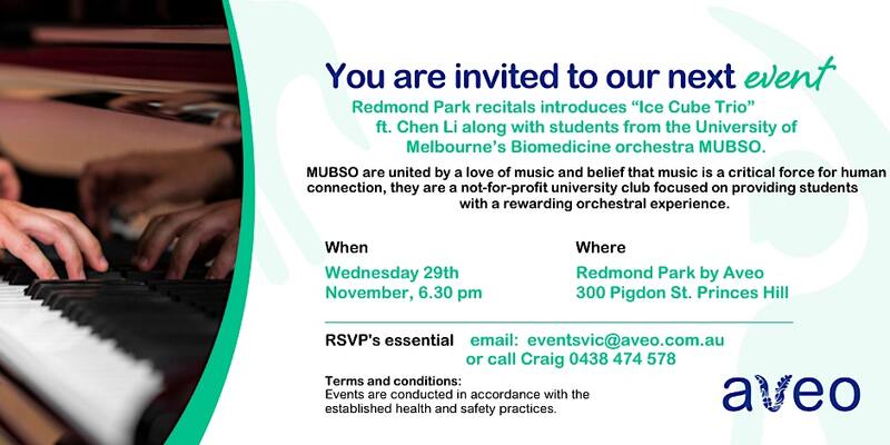 Redmond Park  Recitals  ft. Chen Li  and the Ice Cube Trio from MUBSO