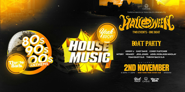 Yeah Buoy x Throw Back Brisbane: The Halloween Boat Party