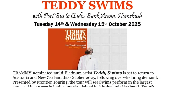 Teddy Swims LIVE  Port Bus Tour to Qudos Bank Arena