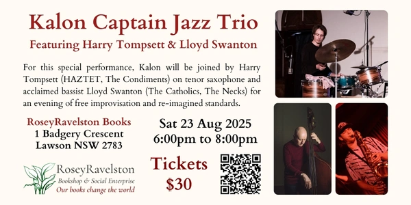 Kalon Captain Jazz Trio: Featuring Harry Tompsett & Lloyd Swanton