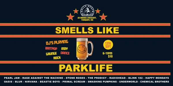 Smells Like Parklife 90s Party